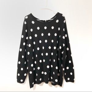 Lane Bryant | Polkadot Zip Sweater